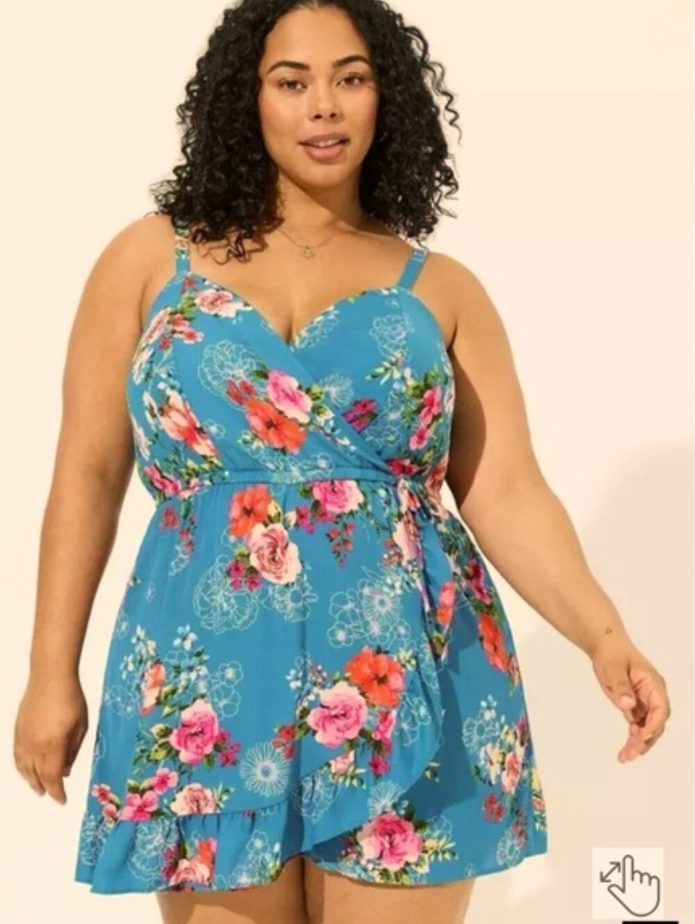 Torrid Georgette Surplice Wrap Romper Size 1